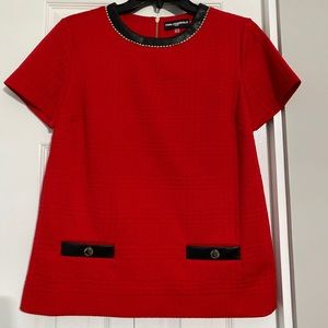 Karl Lagerfeld red professional top